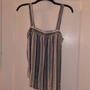 NWT- Striped blue and white tank top, Size M